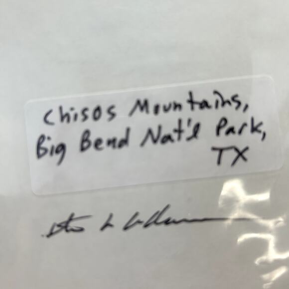 Chisos Mountains big Bend Texas 8 x10 in 11 x 14 matting signed by photographer - Picture 4 of 4